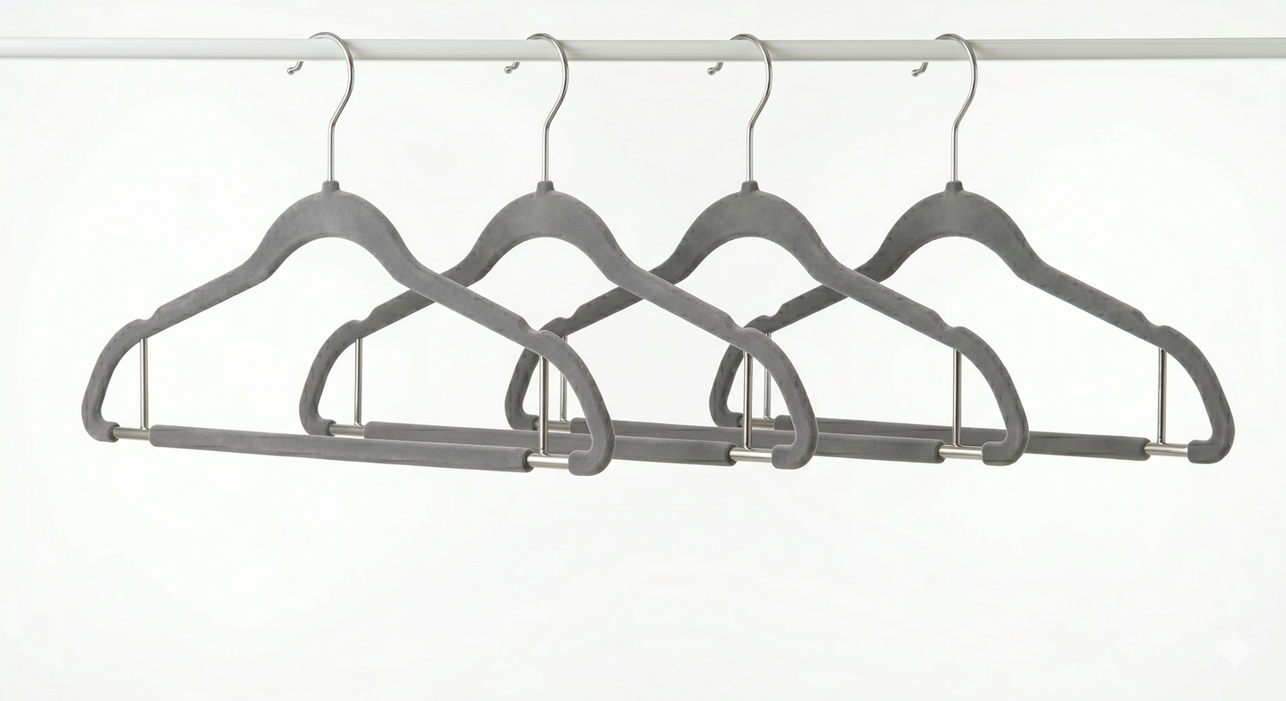 Elegant Grey Hanger Set