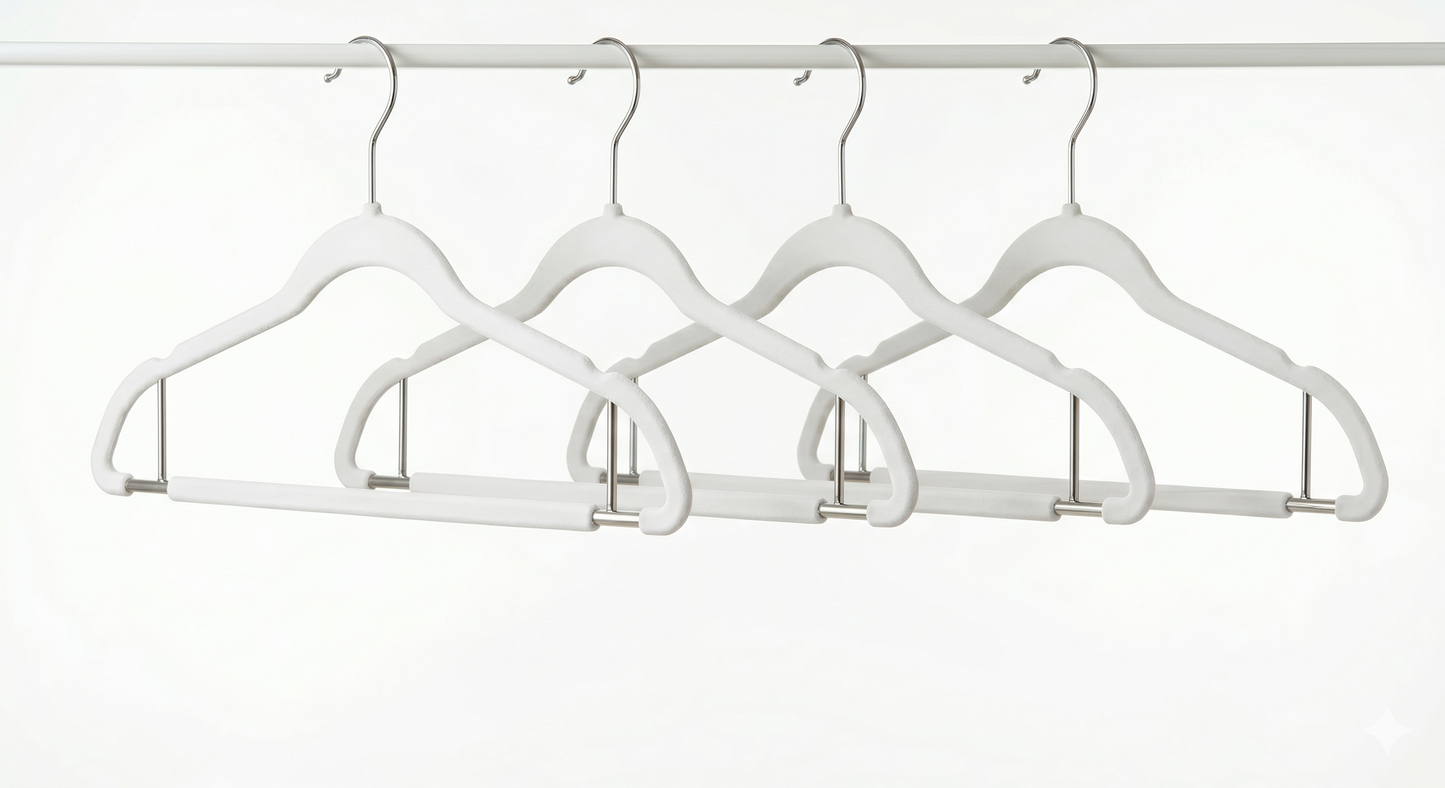 Elegant White Hanger Set