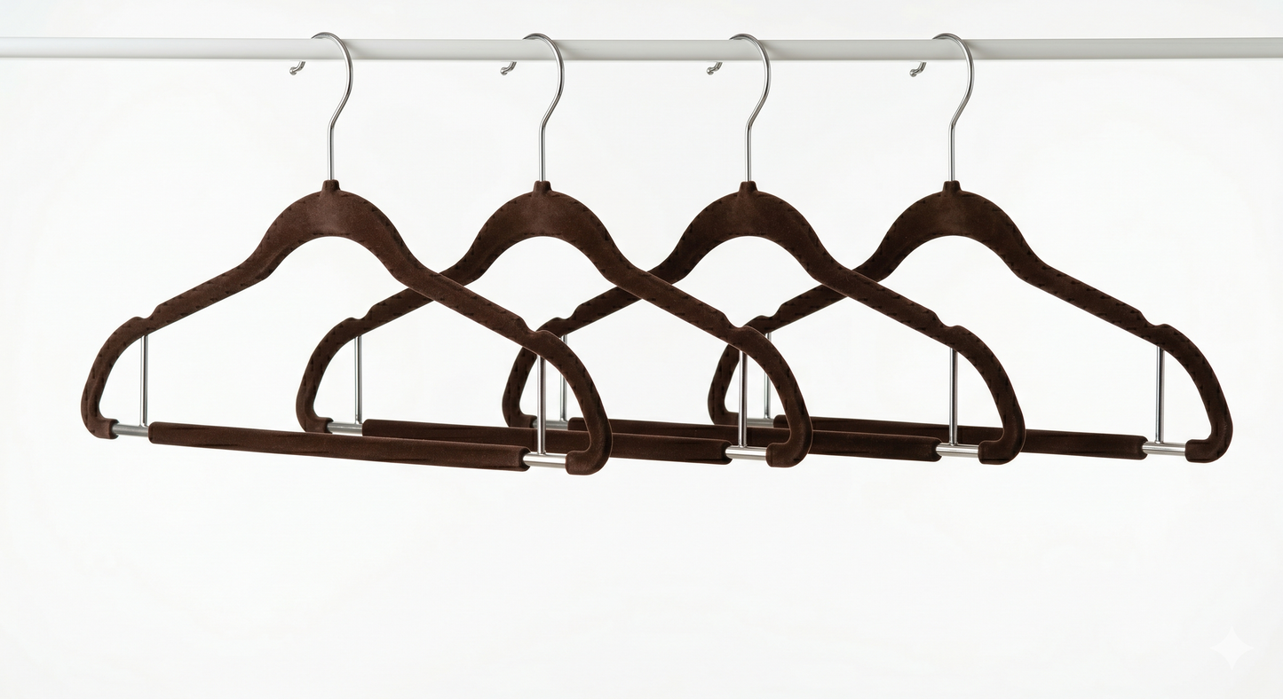 Elegant Brown Hanger Set