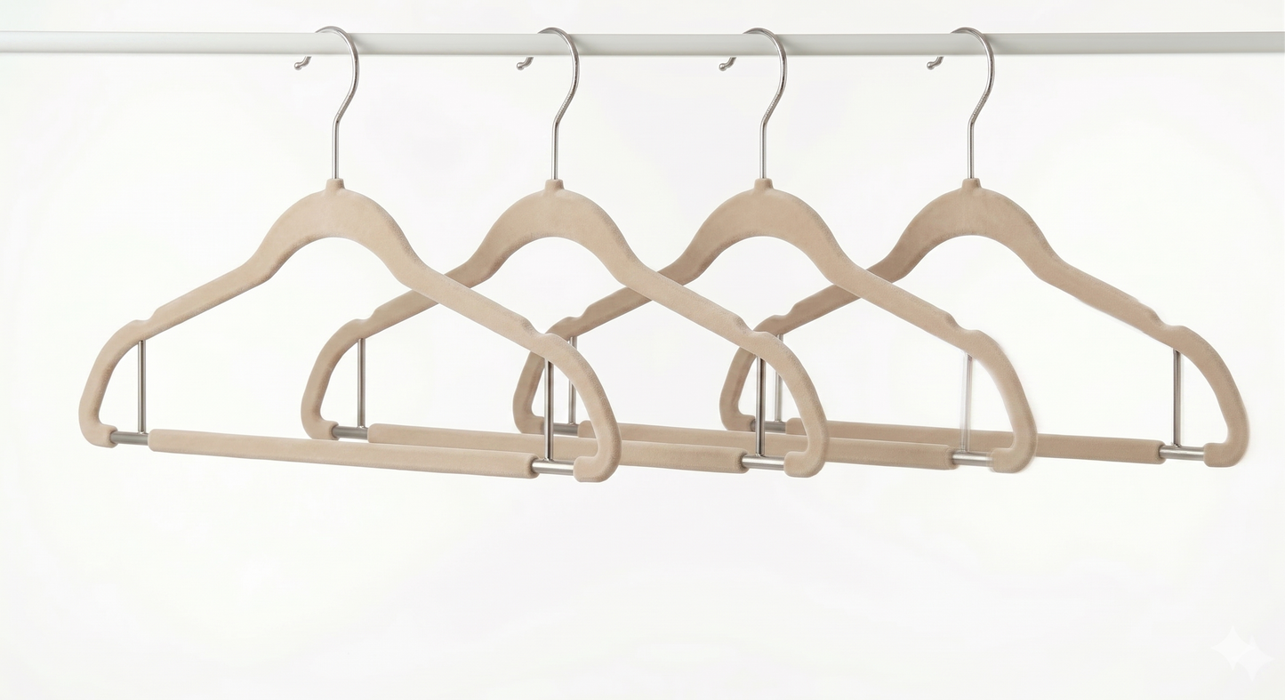 Elegant Beige Hanger Set