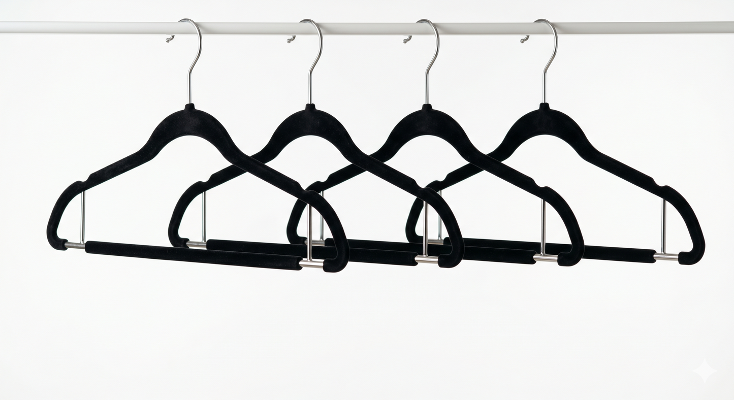 Elegant Black Hanger Set